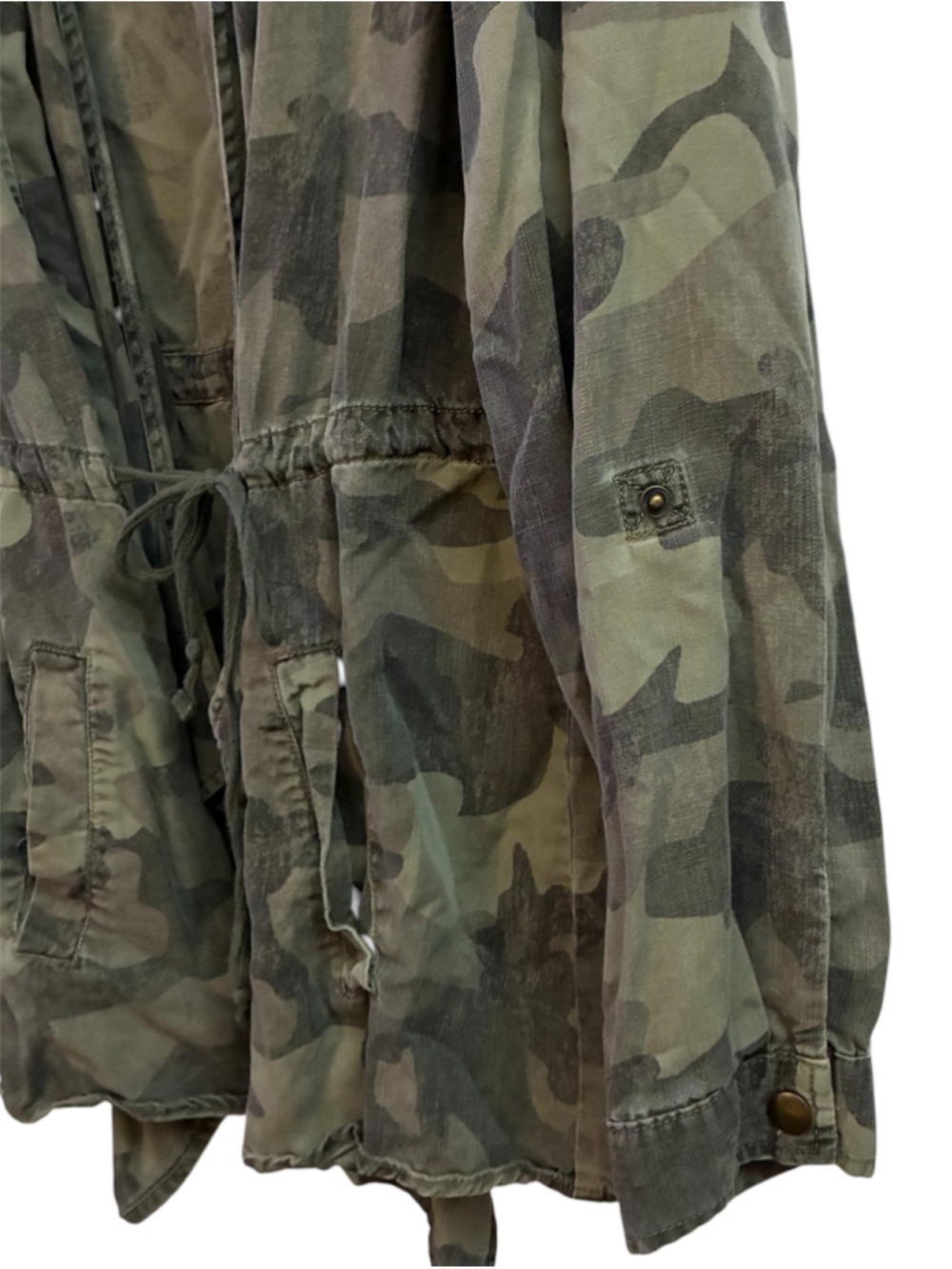Knox Rose Green Camo Lyocell Drawstring Utility Jacket Utility Jacket Size XL - Picture 7 of 12